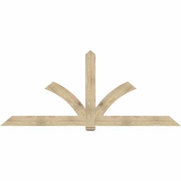 Ekena Millwork Redmond Rough Sawn Timber Gable Bracket, Douglas Fir, 108"W x 45"H x 2"D x 6"F, 10/12 Pitch GBW108X45X0206RED00RDF - main